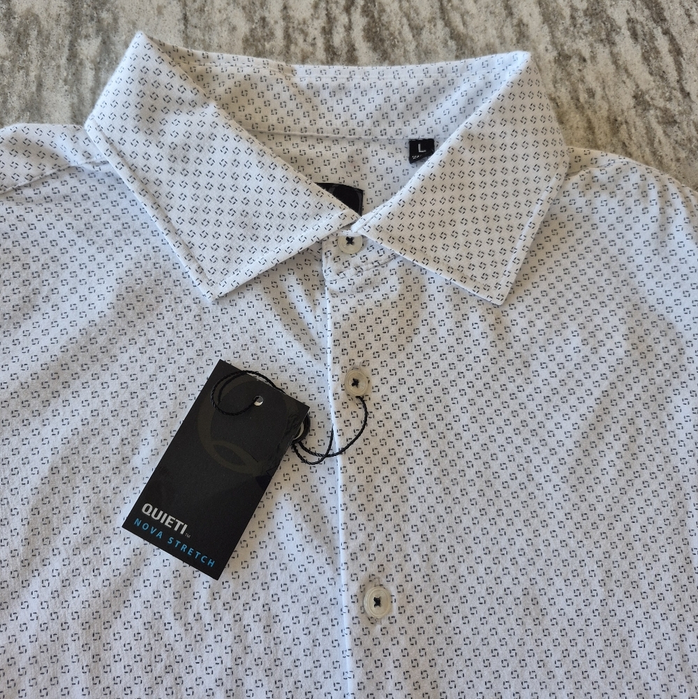 QUIETI Men's Nova Stretch Long Sleeve Shirt NEW Size Large
